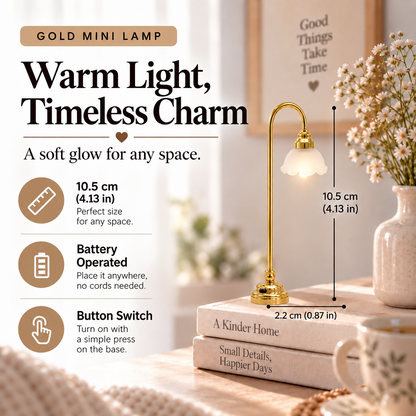 Vintage Miniature Bookshelf Lamp for Book Lovers