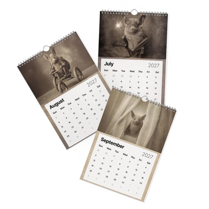2027 Vintage Victorian Gothic Bat Art Monthly Wall Calendar