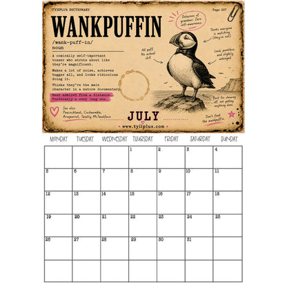 TYIIPLUS 2027 Dictionary Wall Calendar – Definitions of Life, By Life