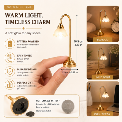 Vintage Miniature Bookshelf Lamp for Book Lovers