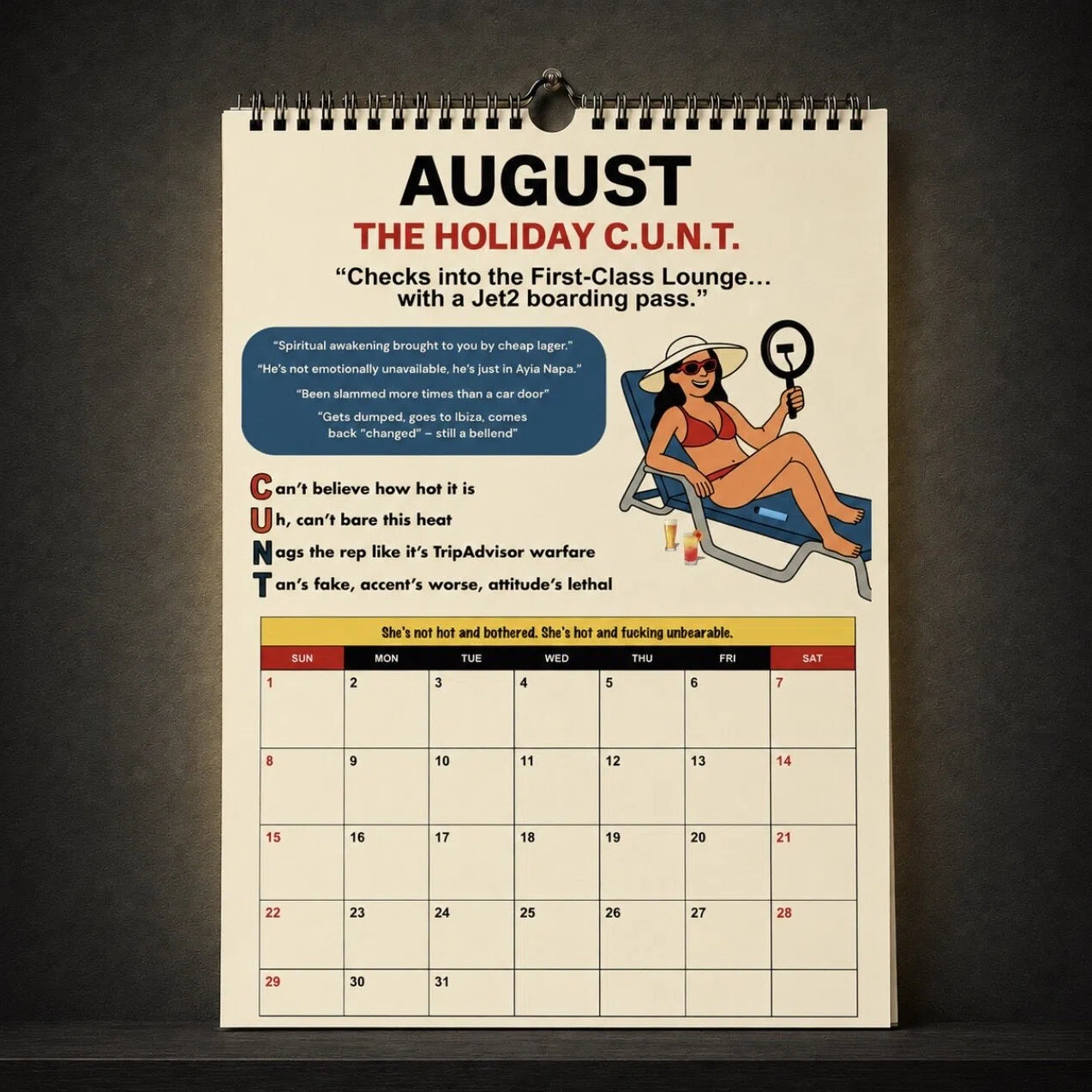 The C.U.N.T. 2027 Wall Calendar – 12 Months of Pure Unfiltered Chaos