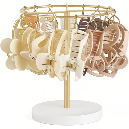 Claw Clip Organizer with 16 Metal Hooks