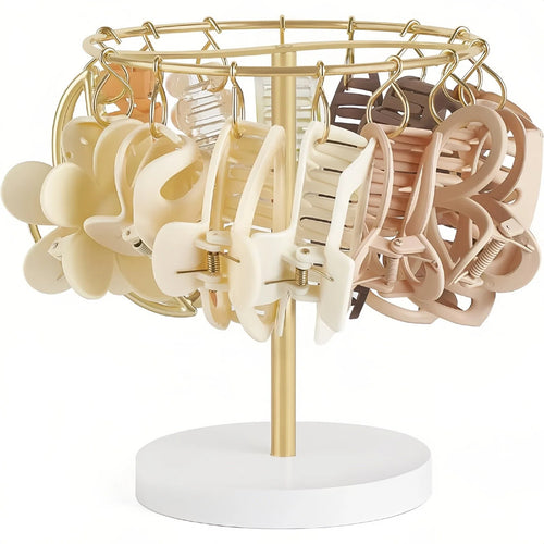 Claw Clip Organizer with 16 Metal Hooks