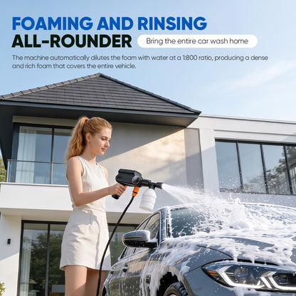 TYIIPLUS™ Portable Mini Cordless Car Pressure Washer Guns | Foldable & Dual Power Supply