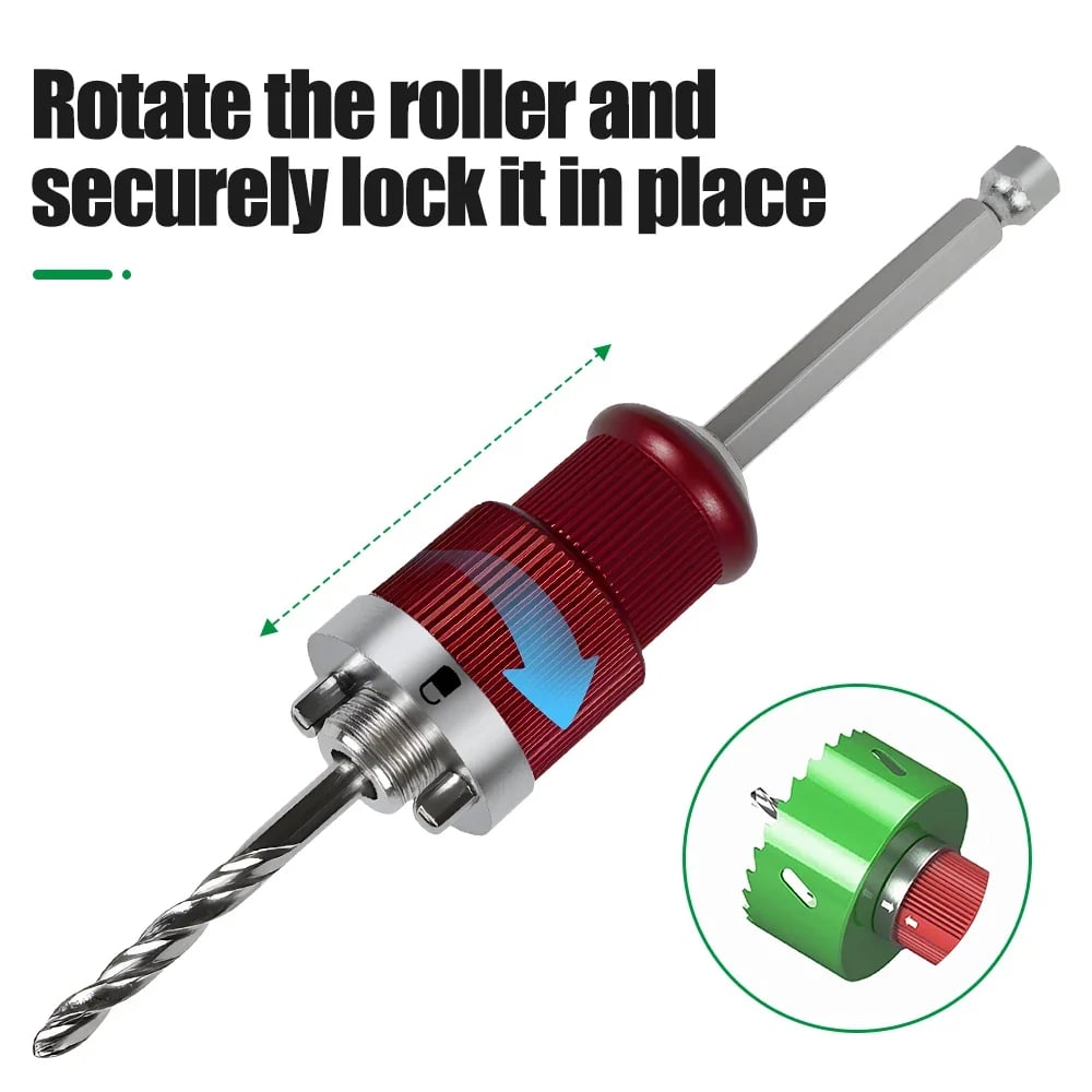 Heavy-Duty 1/4" Hex Shank Hole Saw & Coring Bit