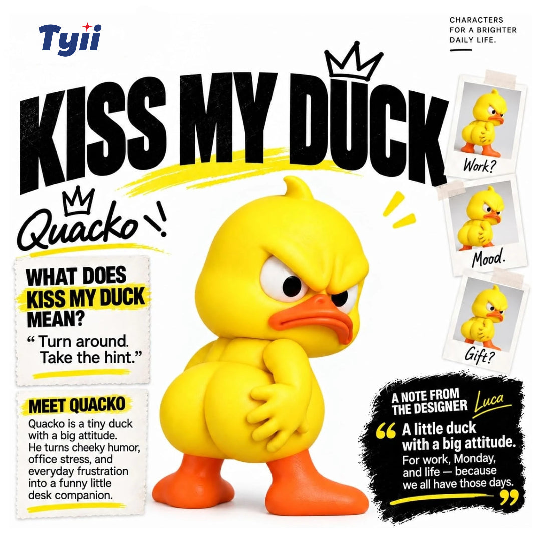 TYII Funny Angry Duck Figurine