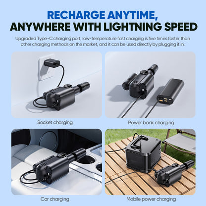 TYIIPLUS™ Portable Mini Cordless Car Pressure Washer Guns | Foldable & Dual Power Supply