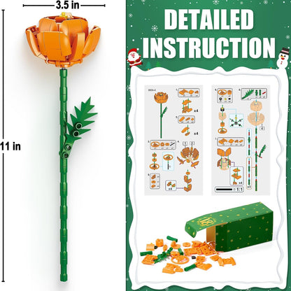 24-Day Flower Bouquet Building Blocks Advent Calendar – 24 Different Flowers Christmas Countdown Building Set