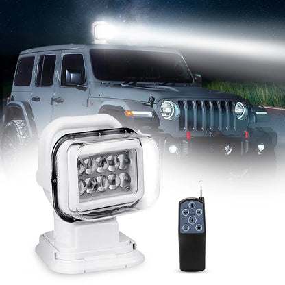 50W Remote Control 360° Rotating LED Searchlight