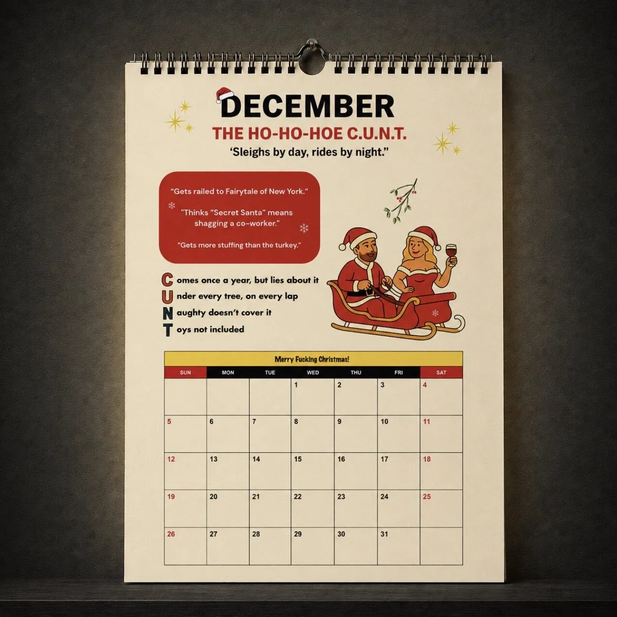The C.U.N.T. 2027 Wall Calendar – 12 Months of Pure Unfiltered Chaos