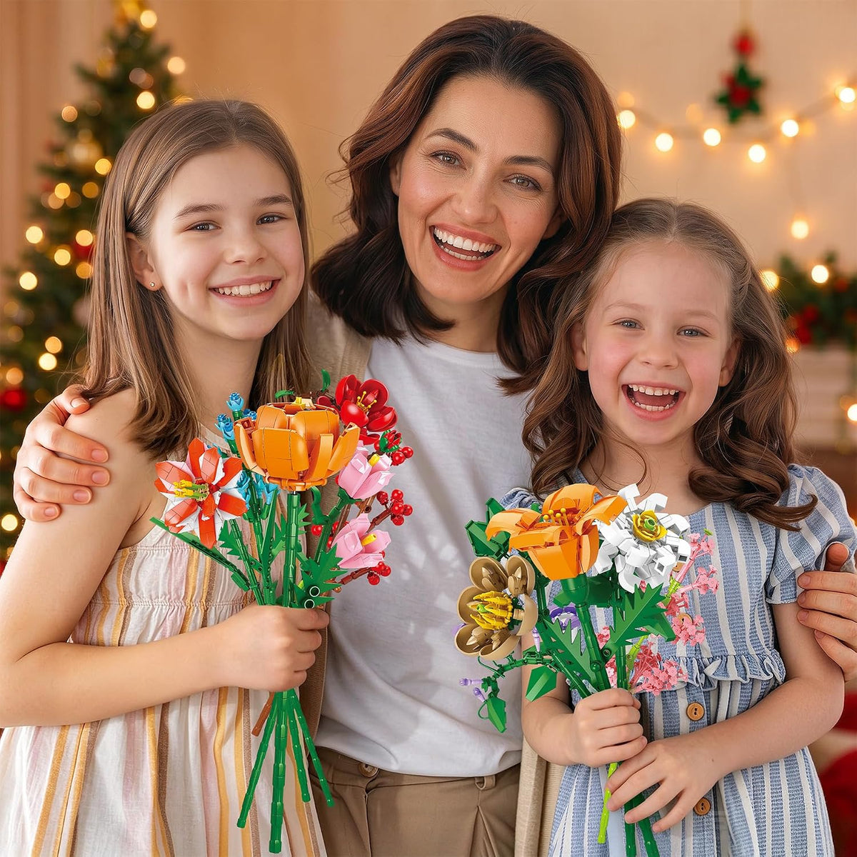 24-Day Flower Bouquet Building Blocks Advent Calendar – 24 Different Flowers Christmas Countdown Building Set