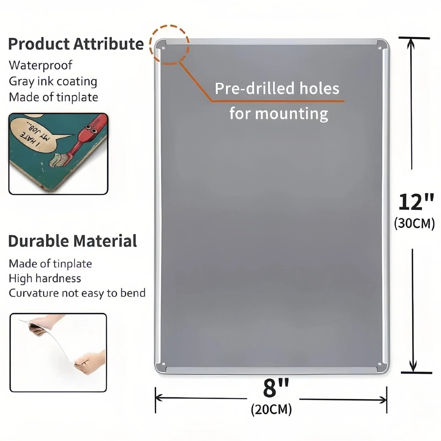 I Hate My Job Oh Please Funny Wall Art, 8 × 12 in
