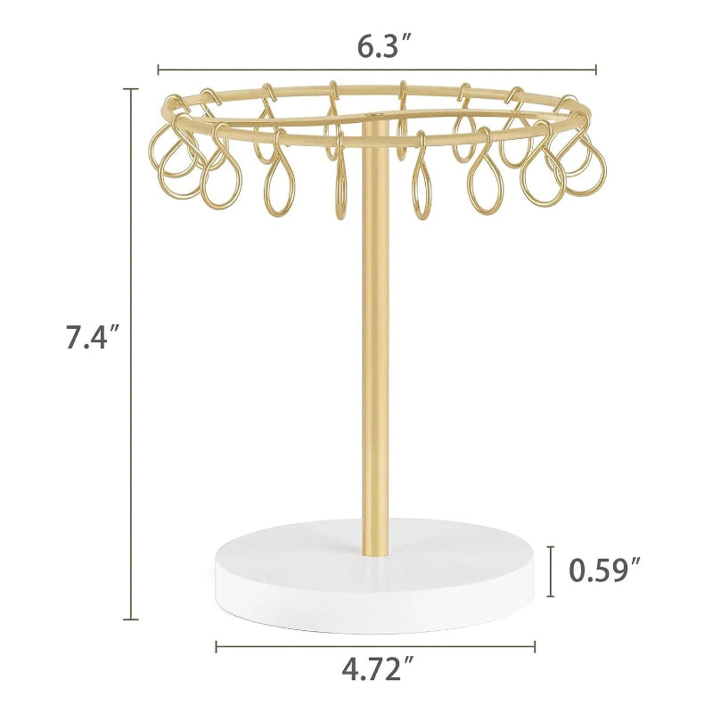 Claw Clip Organizer with 16 Metal Hooks