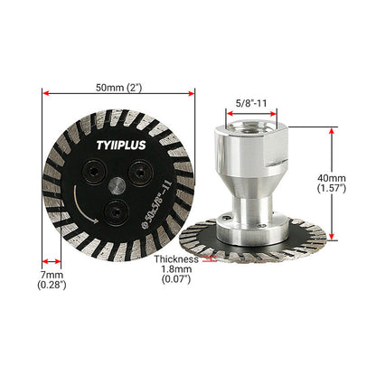 Professional 50mm (2") Diamond Grinding & Cutting Disc with RemovabIe FIange for Tile & Stone
