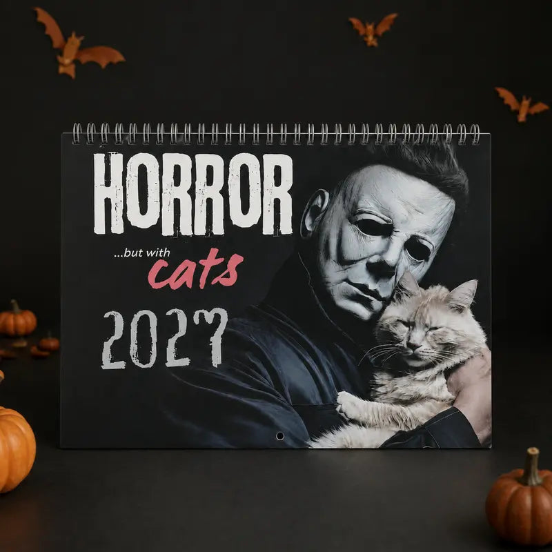 2027 Whimsical Cat 12-Month Wall Monthly Planner Calendar