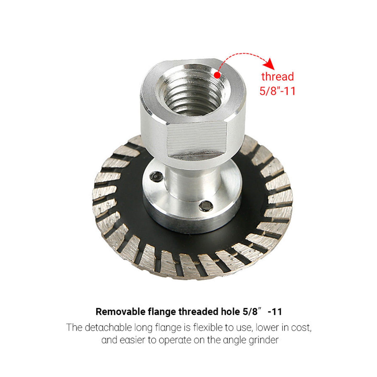 Professional 50mm (2") Diamond Grinding & Cutting Disc with RemovabIe FIange for Tile & Stone