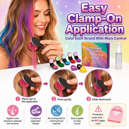 12-Color Temporary Hair Chalk Set