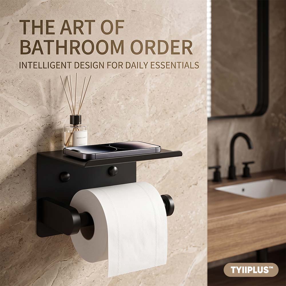 TYIIPLUS™ Toilet Paper Holder with Shelf
