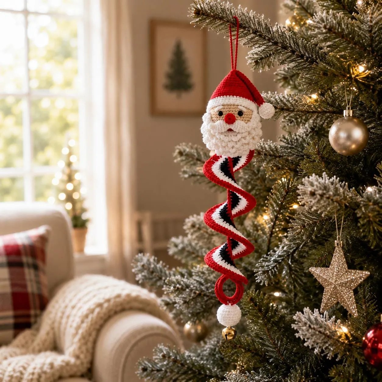 ☃️ Crochet Snowman Spiral Ornament DIY Kit