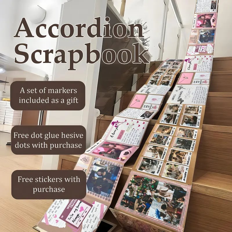 The Memory Keeper: 99+ Inch Accordion Scrapbook Album