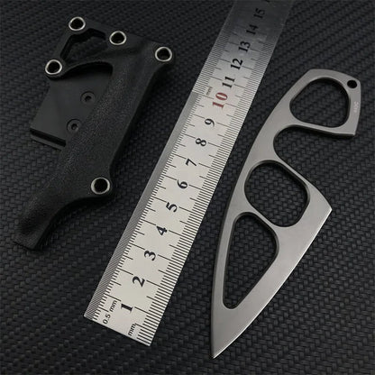 TyiiPlus Tactical EDC Knife with Multi-Carry Sheath & Belt Clip