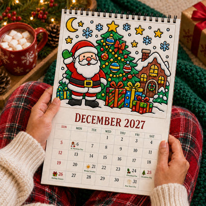 🎨Color Your Year 2027: Creative Coloring Calendar📅
