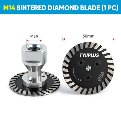 Professional 50mm (2") Diamond Grinding & Cutting Disc with RemovabIe FIange for Tile & Stone