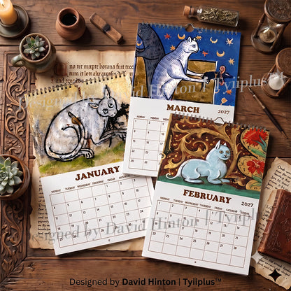 🐱Ugly Medieval Cats 2027 Calendar