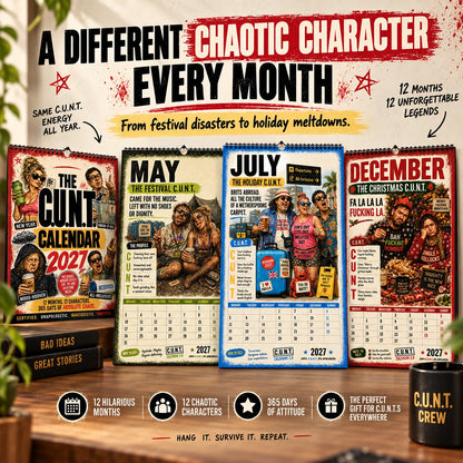📅2027 C.U.N.T. Calendar 2.0 - The Calendar That Finally Has A Personality 😈