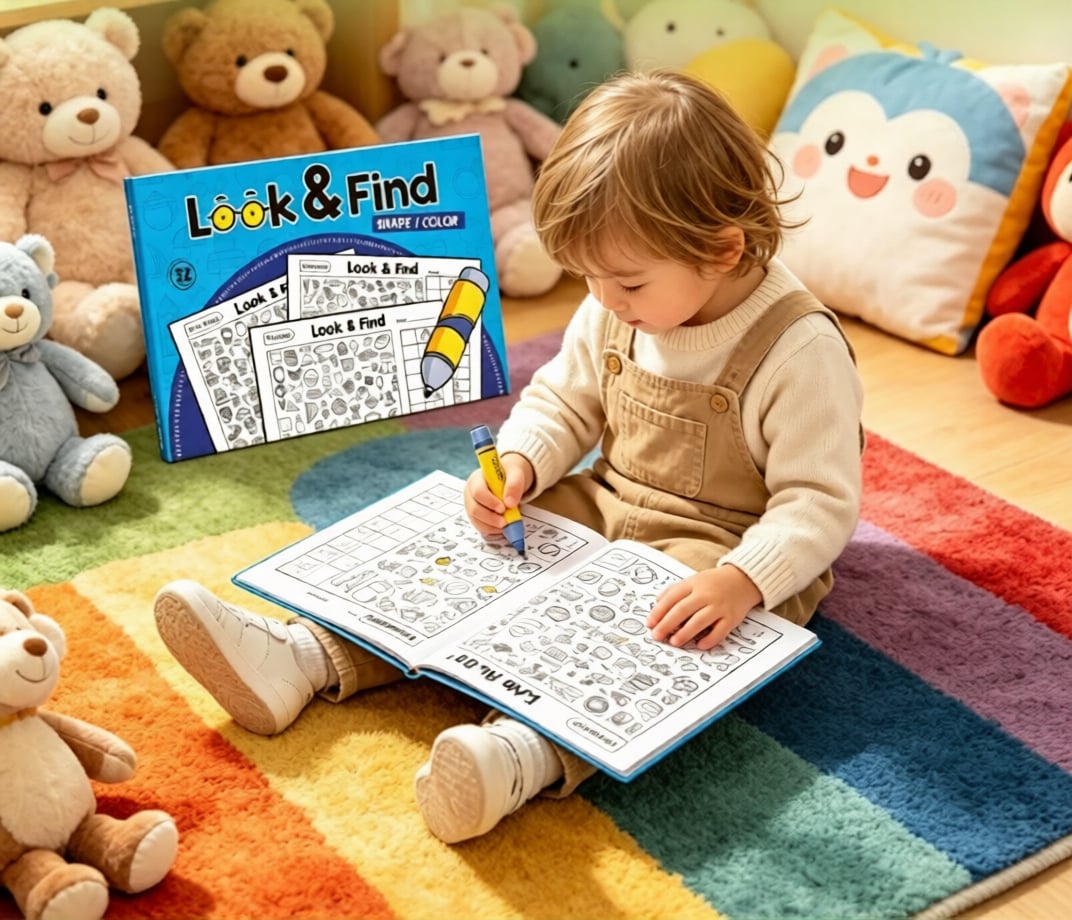 ✍️🧠Interactive Look & Find Colouring Book