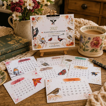 Plantable Wildflower Calendar 2027 – Seed Paper Desk Calendar