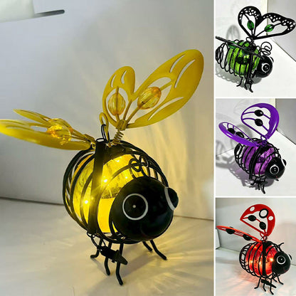 🌙🍃🪴Hanging Solar Bee Light – Warm Amber Glow, Flicker-Free, Perfect for Garden Parties, Camping, or Kids’ Rooms – Spread Joy Day and Night 🌞🌜
