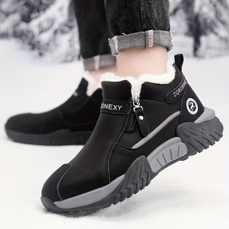 TYII™ Unisex Winter Fleece-Lined Ankle Boots – Warm Non-Slip Snow Boots