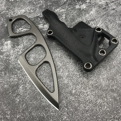 TyiiPlus Tactical EDC Knife with Multi-Carry Sheath & Belt Clip