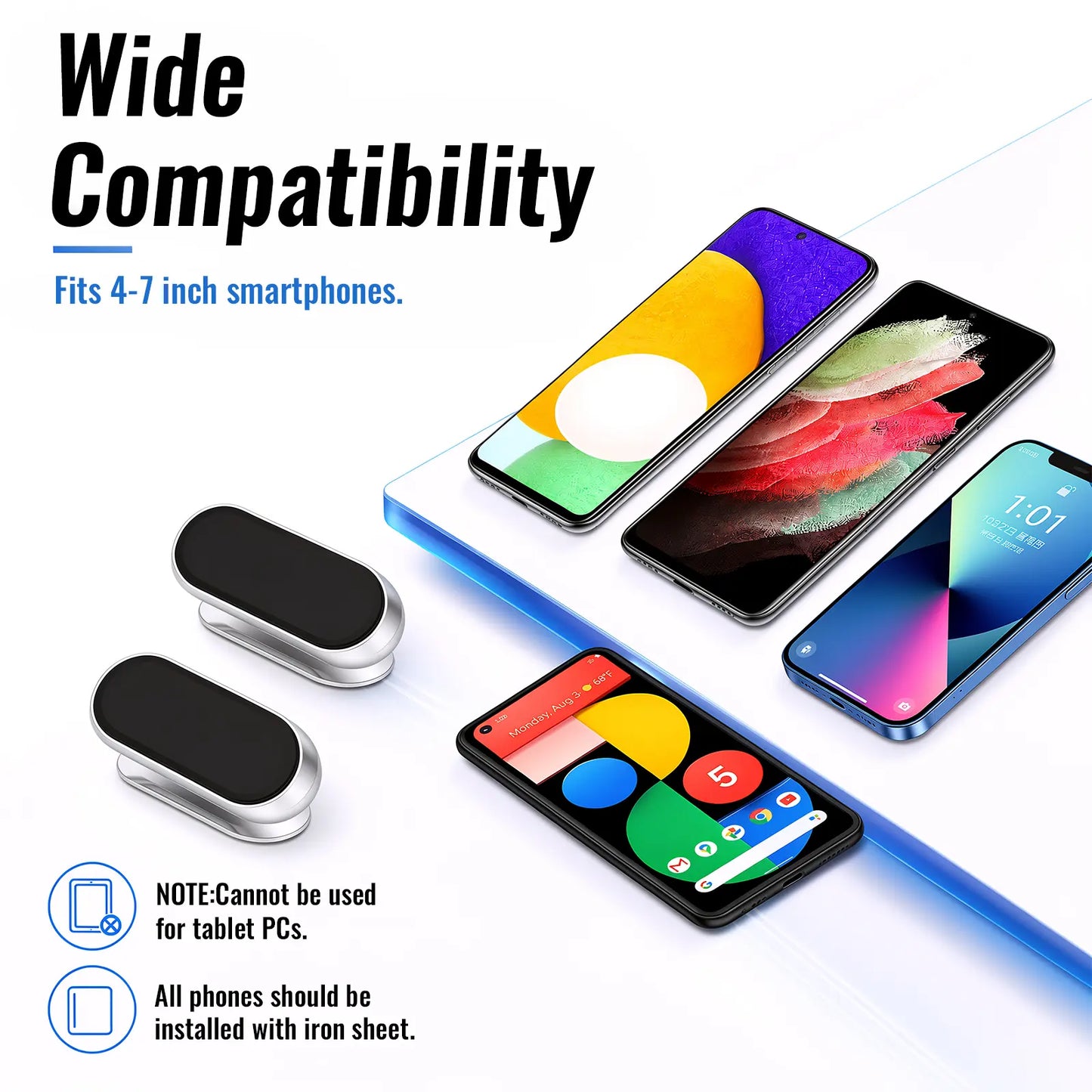 Magnetic Phone Holder for Car, Tablet Mount, 360° Rotation