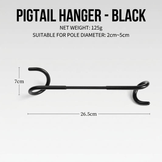 No-Tool Hanging Plant Holder System — Spiral Pole Hook & Macrame Hanger Set