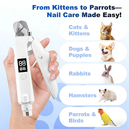 2-in-1 LED Pet Nail Clipper & Grinder