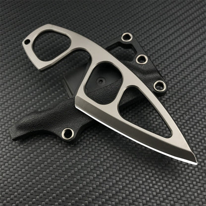 TyiiPlus Tactical EDC Knife with Multi-Carry Sheath & Belt Clip