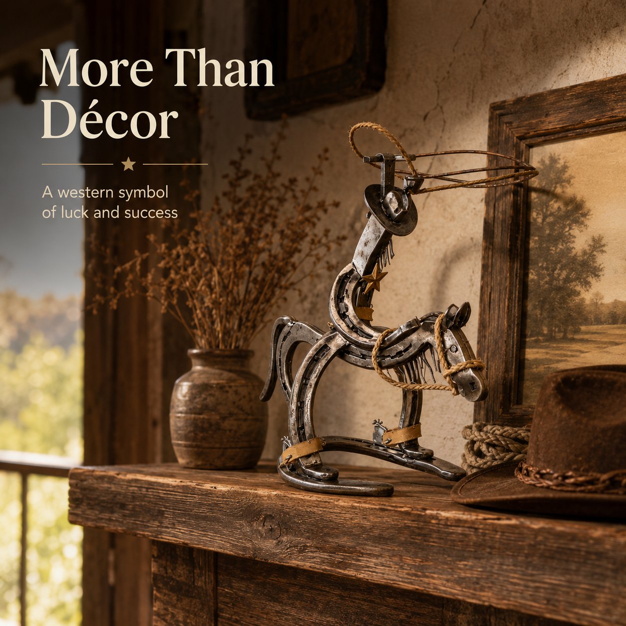 Handcrafted Cowboy Iron Pony Ornament