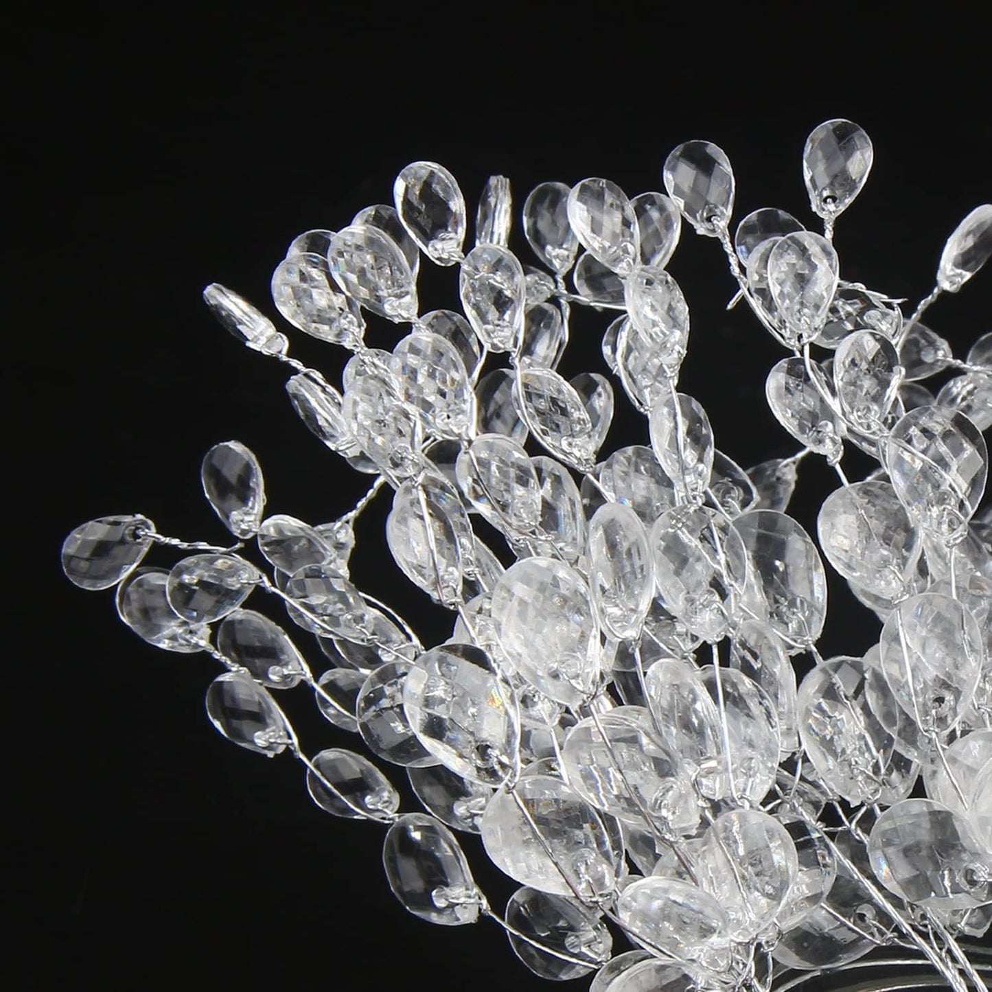 TYIIPLUS™ 50 Pcs Crystal Bead Floral Picks – Sparkling Decorative Stems for Bouquets & Home Decor