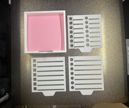 3D-Printed Post-It Note Holder with Stencils