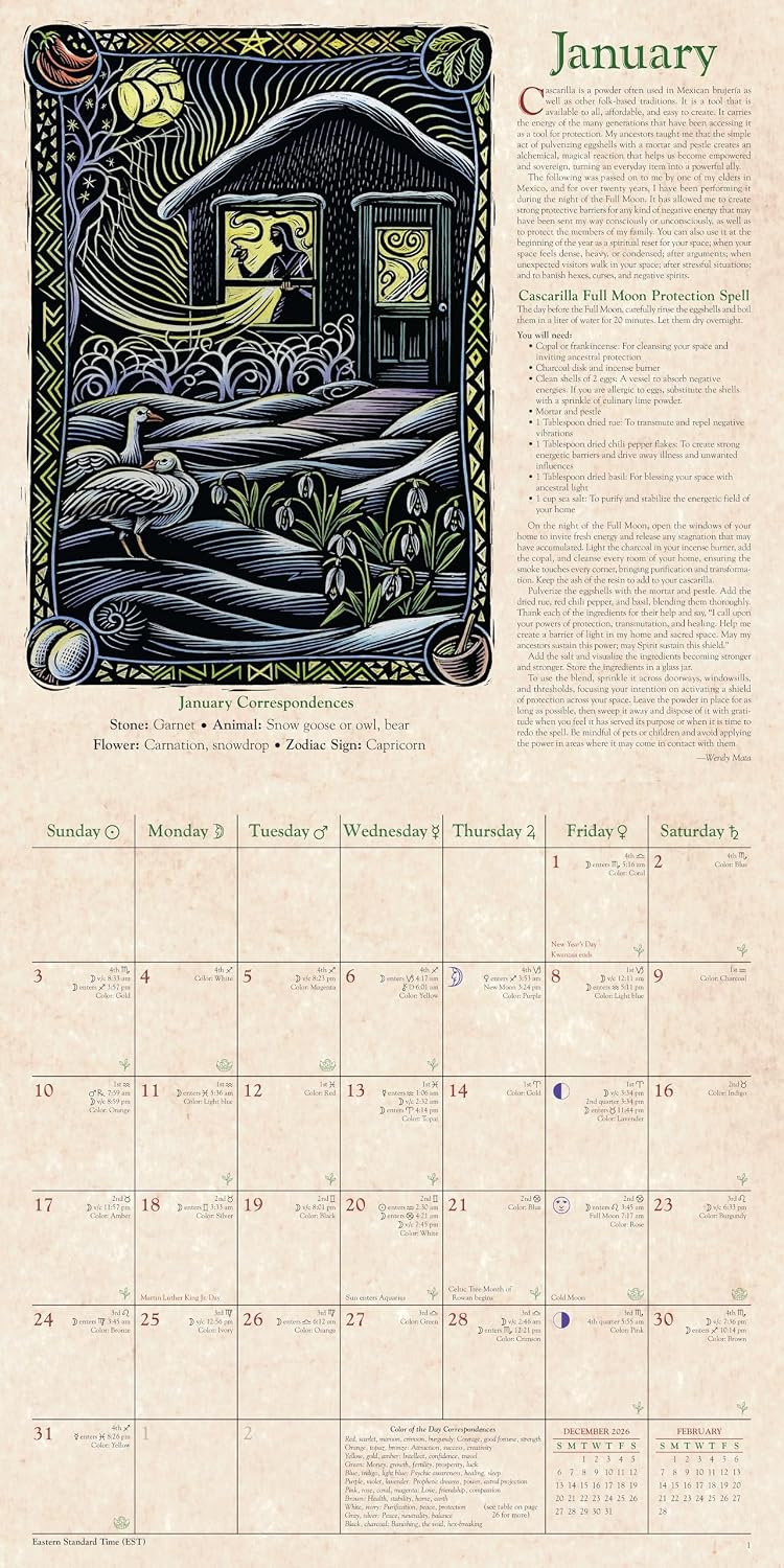 🕯️ 2027 Witches' Calendar – Premium Wall Calendar & Witchy Gift