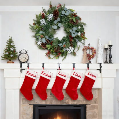 2-in-1 Garland and Fireplace Stocking Hanger