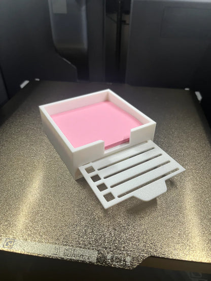 3D-Printed Post-It Note Holder with Stencils