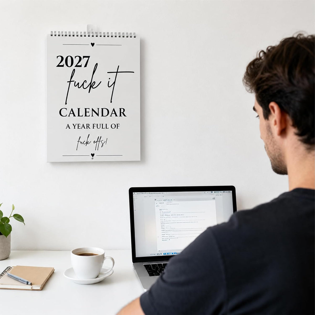 Fuck It Calendar 2027, Funny Sweary Wall Calendar