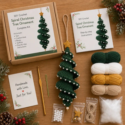 ☃️ Crochet Snowman Spiral Ornament DIY Kit