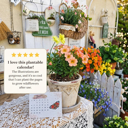 Plantable Wildflower Calendar 2027 – Seed Paper Desk Calendar