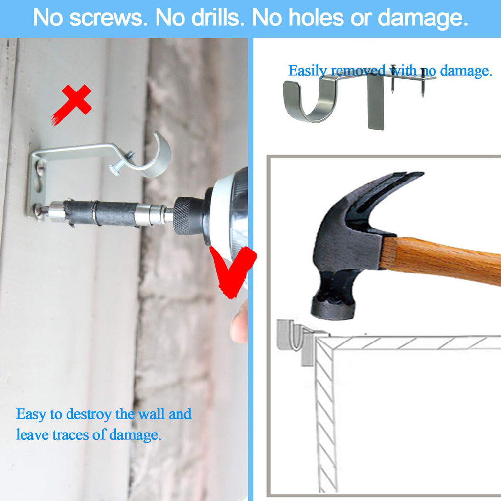 TYIIPLUS No-Drill Curtain Rod Brackets