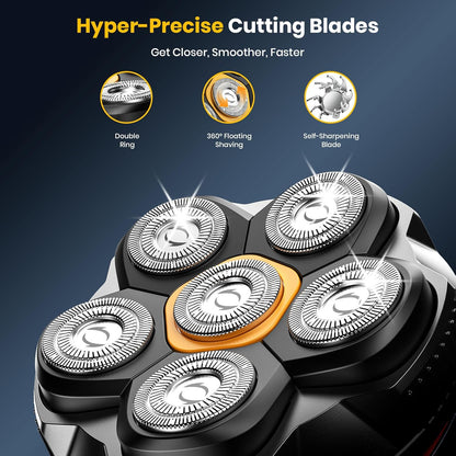 TYIIPLUS 6D Magnetic Electric Head Shaver