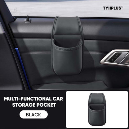 TYIIPLUS™ Multifunctional Car Door Storage Pocket – Easy Adhesive Installation with Soft Flannel Lining & Residue-Free Adhesive